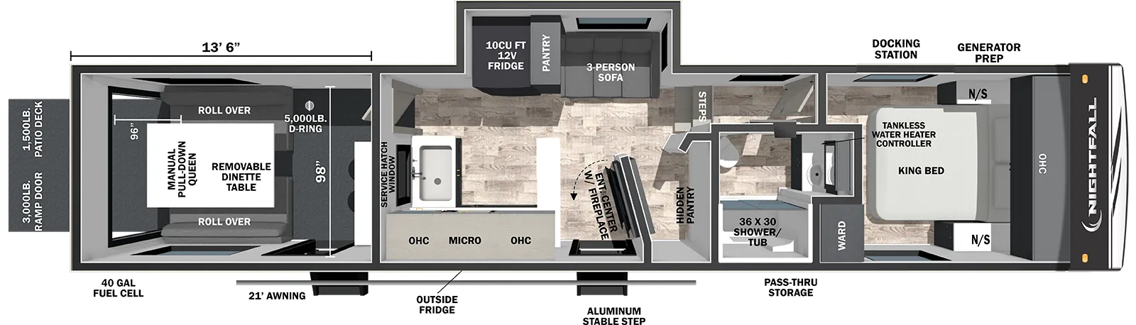 Nightfall 350N Floorplan